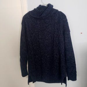 Dark blue Cowl Neck knitted sweater size M